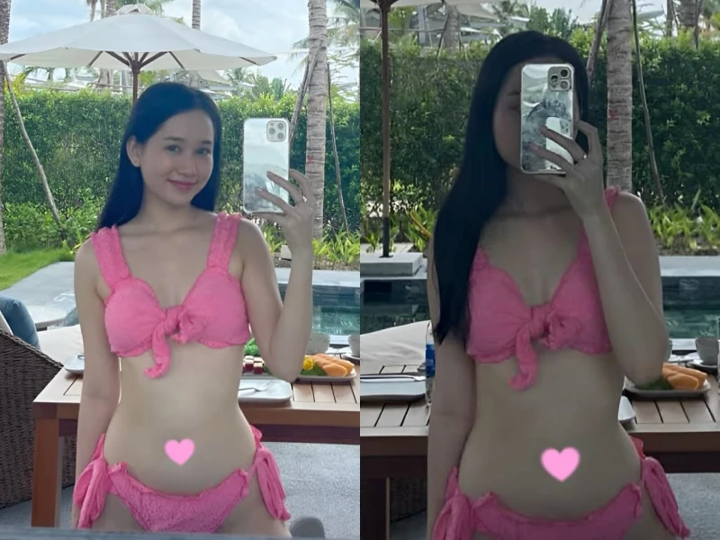 Trúc Anh bất ngờ cập nhật hình ảnh mới, bikini hồng ngây thơ
