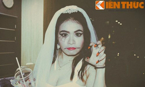 Giới trẻ Hà thành hóa trang kinh dị trong đêm hội Halloween