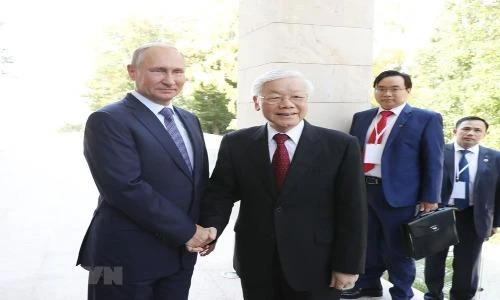 Hình ảnh Tổng Bí thư Nguyễn Phú Trọng hội đàm với Tổng thống Nga Putin