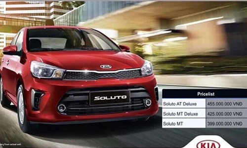 Xe giá rẻ Kia Soluto bán ra từ 399 triệu đồng ở Việt Nam