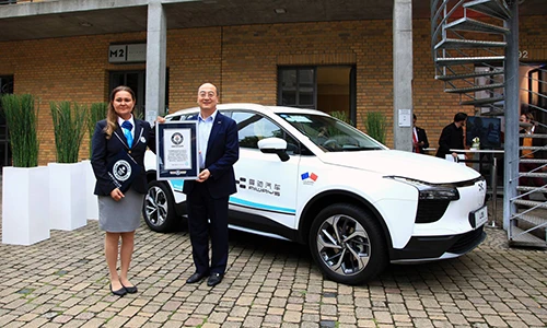 Xe ôtô điện Trung Quốc chạy 15.022km tới Frankfurt 2019