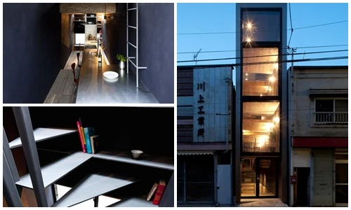 Nhà 4 tầng 20m2 siêu độc ở Nhật Bản