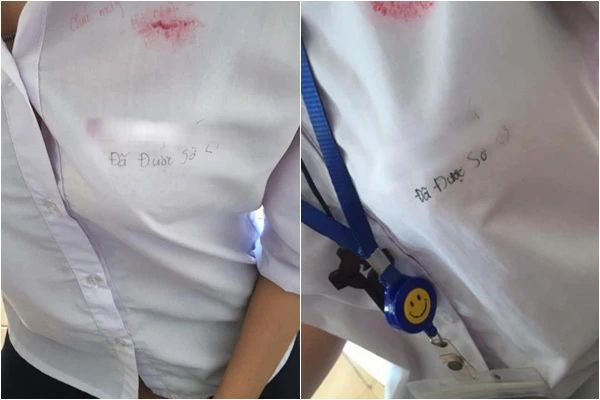 Ngán ngẩm với dòng lưu bút phản cảm trên ngực áo nữ sinh