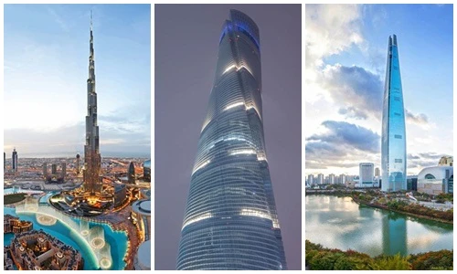5 tòa nhà chọc trời đang cao nhất thế giới