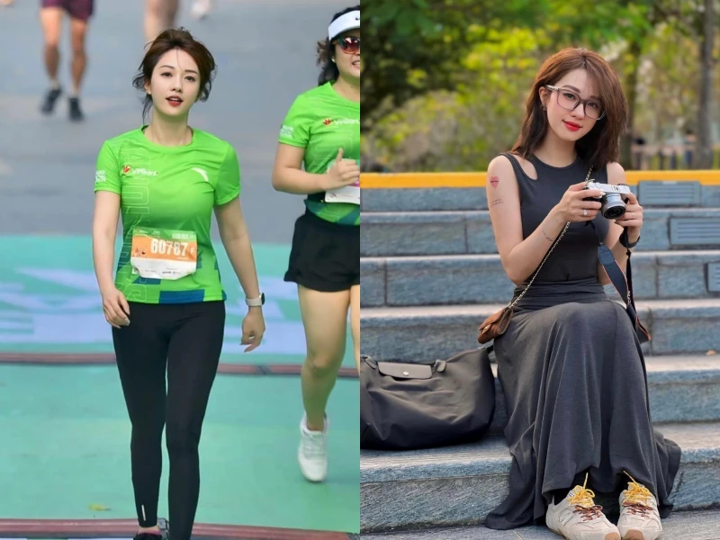 Tham gia giải chạy, cô gái bỗng "nổi như cồn" với visual đỉnh cao