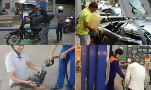 Những màn đổ xăng “bá đạo” ở VN gây sốt mạng