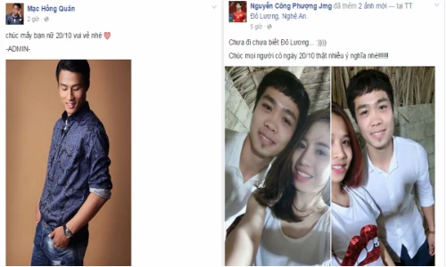 Công Phượng, Mạc Hồng Quân, Công Vinh... gửi lời chúc ngày 20/10