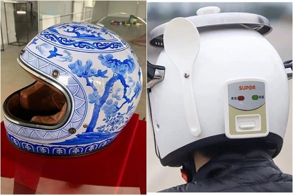 Cười "ná thở" với loạt mũ bảo hiểm được netizen truyền tay nhau