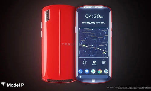 Xem thử điện thoại thông minh của hãng xe hơi Tesla