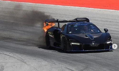 Video: Siêu xe McLaren Senna triệu đô cháy trên đường đua
