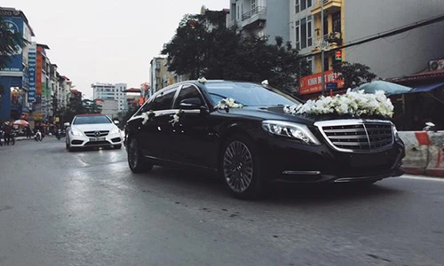 Maybach S600 giá 14 tỷ rước dâu "sang chảnh" tại Hà thành