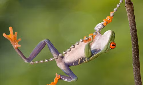 Ếch xanh hóa thành Tarzan đu dây điệu nghệ