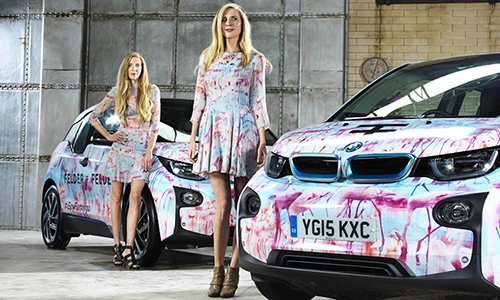 Sắc màu “xế xanh” BMW i3 tại London Fashion Week