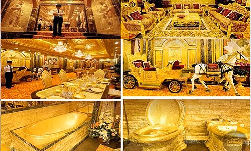 Lóa mắt khách sạn dát 6 tấn vàng ở Hong Kong