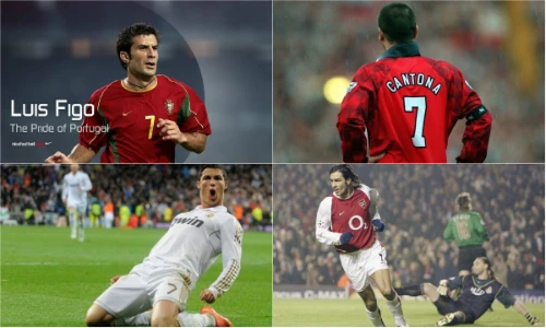 Những ngôi sao bóng đá tỏa sáng trong chiếc áo số 7