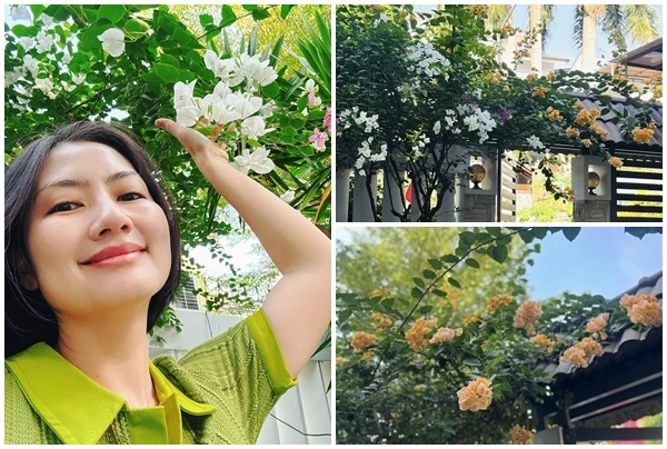 Ngôi nhà xinh xắn ngập sắc hoa của diễn viên Ngọc Lan