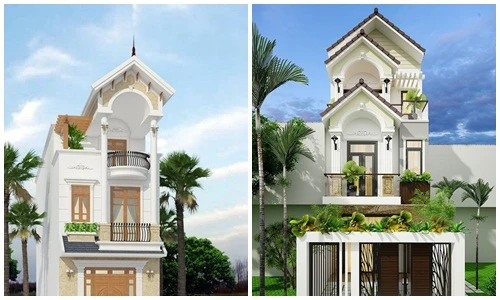 Mê tít 10 mẫu nhà phố 3 tầng mái chữ A