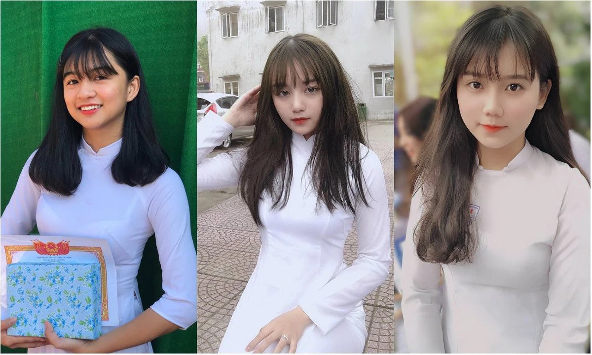 "Đã mắt" dàn nữ sinh diện áo dài trắng ngây thơ xinh hơn khối cô hở hang
