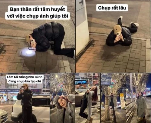 Nhờ bạn thân chụp ảnh, cô gái liền xem xét lại tình nghĩa