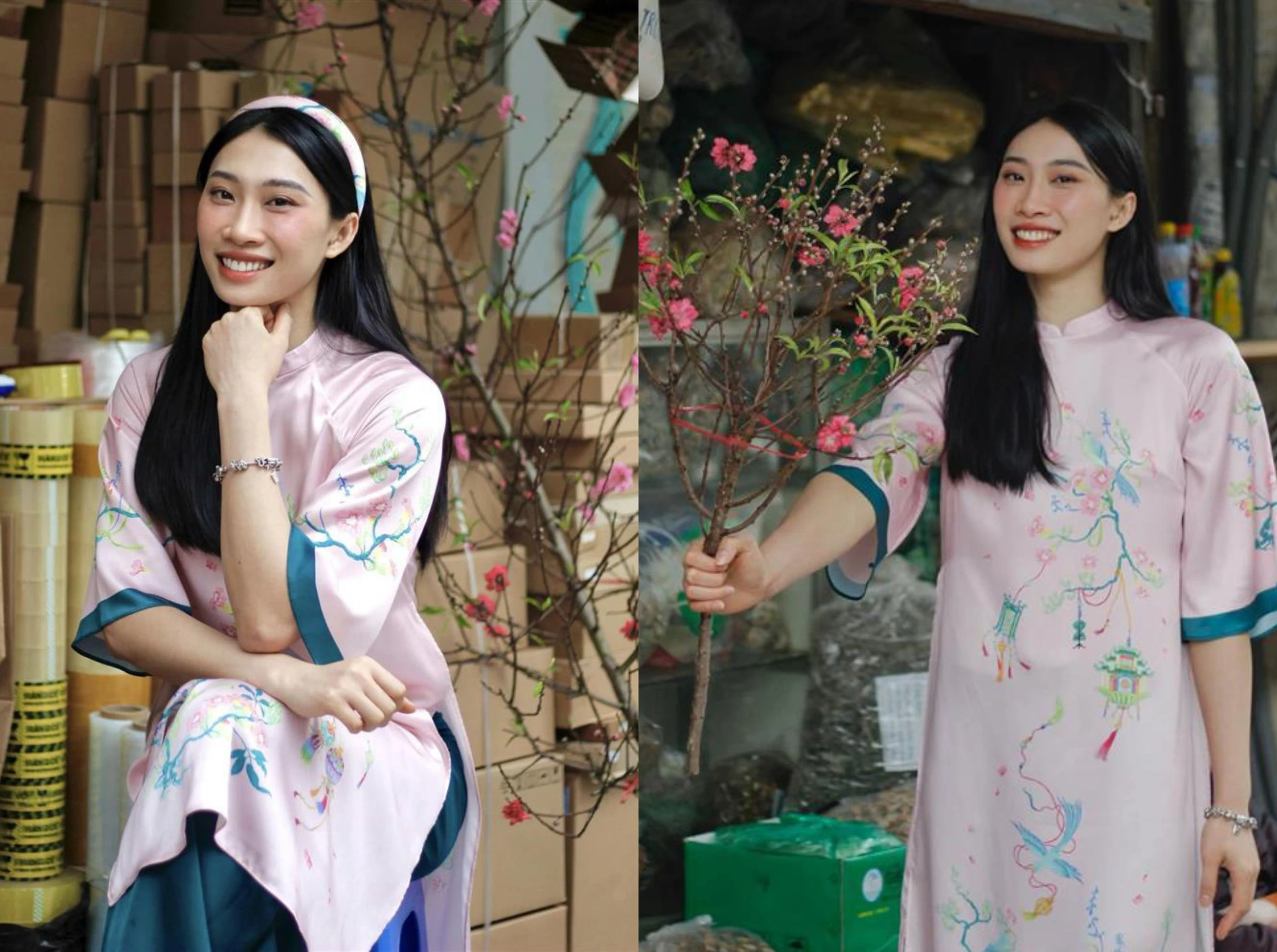 Hot girl bóng chuyền Việt dịu dàng, e ấp bên tà áo dài đón Tết