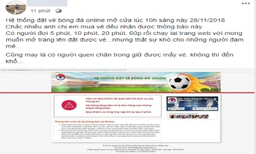 Dân mạng oán than vì 25.000 vé AFF Cup 2018 bốc hơi ít phút 