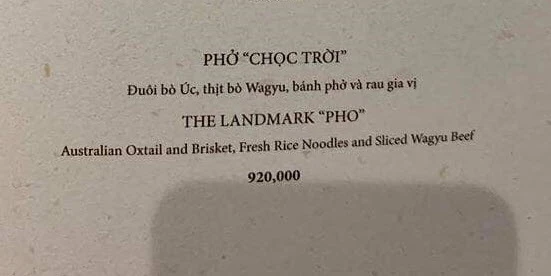CĐM phát hoảng với những bát phở “giá trên trời”