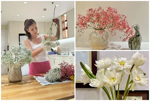 Mãn nhãn không gian sống ngập hoa tươi của MC Đan Lê