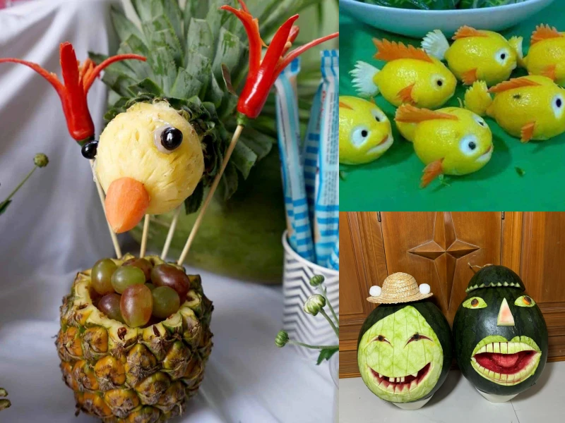 Mâm cỗ Trung thu xuất hiện những con vật chẳng giống ai