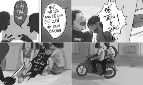 Thảm án ở Bình Phước qua phác thảo bằng tranh