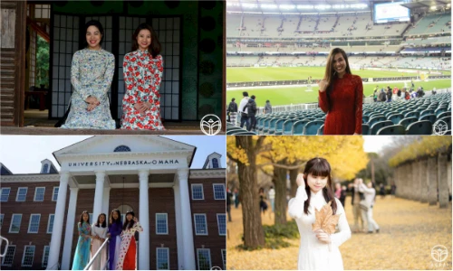 Mê mẩn ngắm áo dài Việt Nam đẹp tỏa sáng ở trời Tây