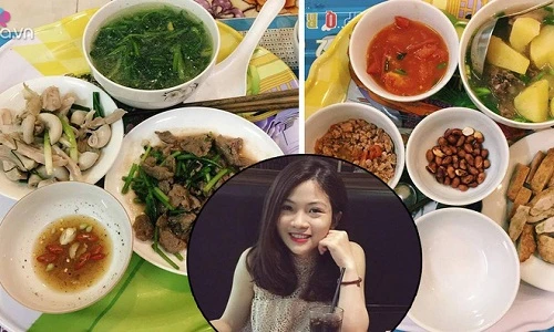Nữ sinh khoe mâm cơm "sang chảnh" gây tranh cãi