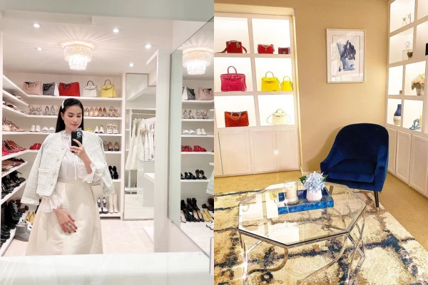 Choáng ngợp kho đồ hiệu đắt giá của Phạm Hương, túi rẻ nhất 300 triệu