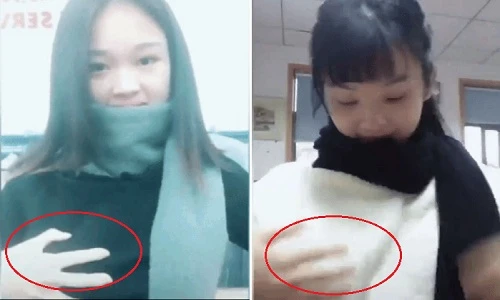 Ngao ngán cảnh chị em tăng cường vòng 1 bằng khăn quàng cổ