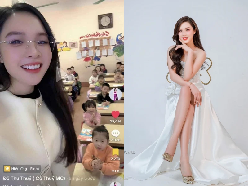 Xuất hiện cô giáo tiểu học xinh như mộng khiến dân mạng mê mẩn