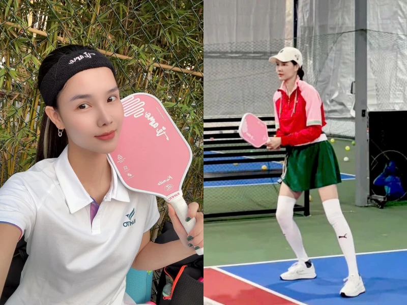 Siêu mẫu Kỳ Hân ngày đi chơi pickleball, tối chốt đơn hàng online
