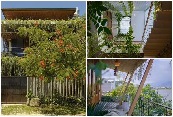 Nhà 3 tầng ven sông đẹp đến nao lòng ở Nha Trang 