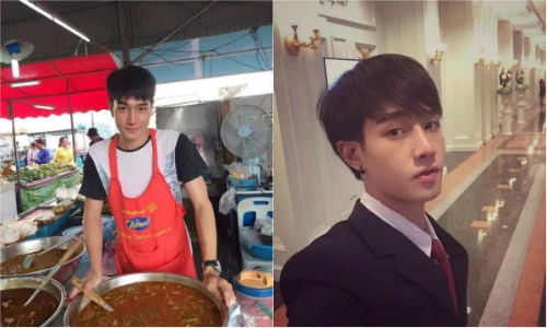 Người đi chợ ngẩn ngơ vì chàng hot boy bán cà-ri