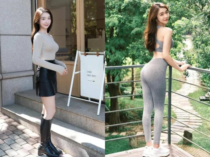 Nữ Y tá Đài Loan khoe chân dài thẳng tắp diện quần tập gym