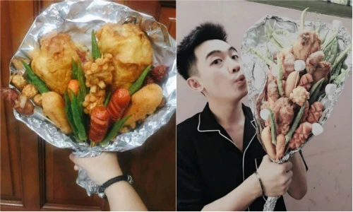 Dân mạng Việt phát sốt với bó hoa làm từ đồ ăn