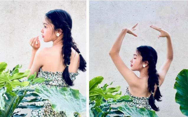 Qua ống kính của mẹ, con gái MC Quyền Linh đẹp chuẩn "ngọc nữ"