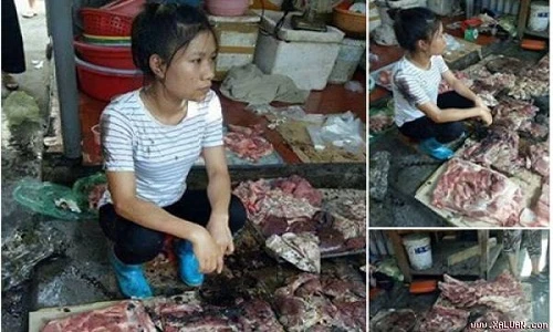 Kẻ hắt dầu vào chị bán "thịt lợn hạ giá" gây phẫn nộ