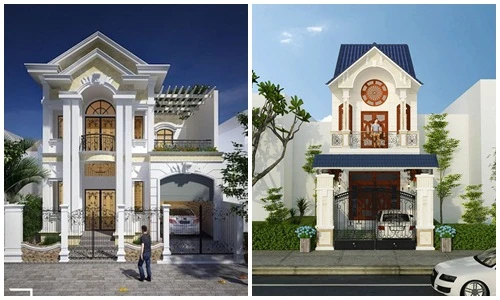 10 mẫu nhà phố 2 tầng kiểu Pháp đẹp đẳng cấp