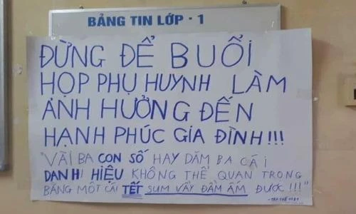Cười ra nước mắt với loạt ảnh họp phụ huynh có 1-0-2 trên MXH