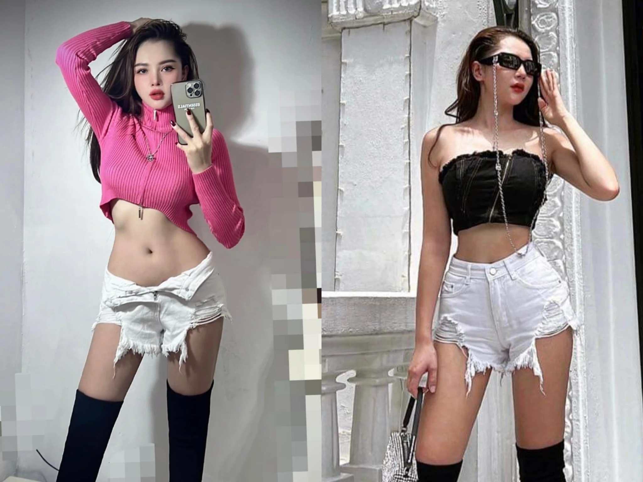 Bạn gái "quàng tử" Đức Huy mặc hở bạo, thân hình bốc lửa