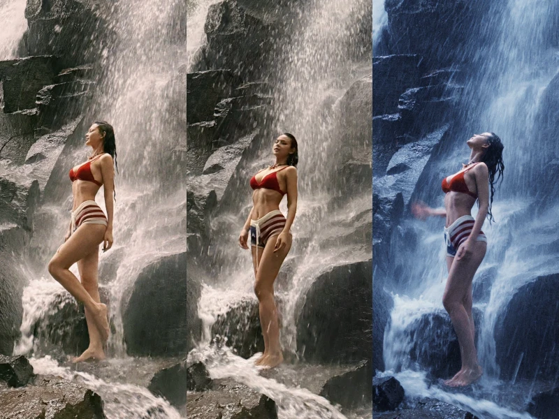 Nữ diễn viên phim sitcom hóa thân thành "nữ thần tắm suối"