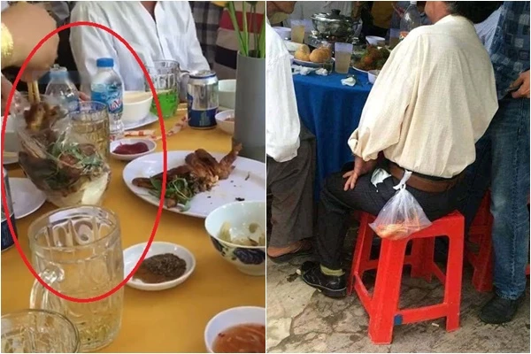 Đi ăn cỗ lấy phần mang về, CĐM đưa ra ý kiến trái chiều