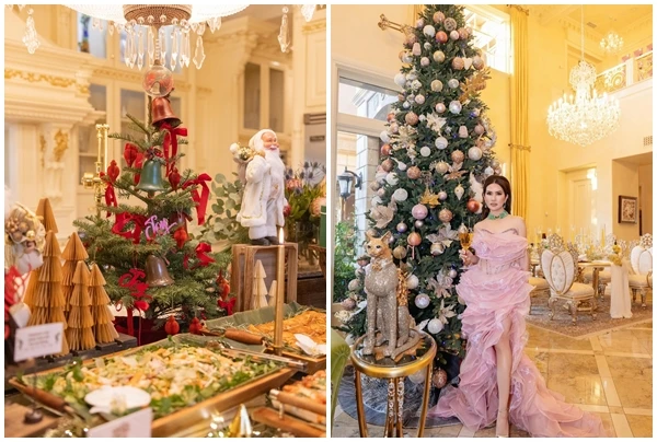 Biệt thự 800 tỷ lộng lẫy đón Noel của nữ tỷ phú gốc Việt