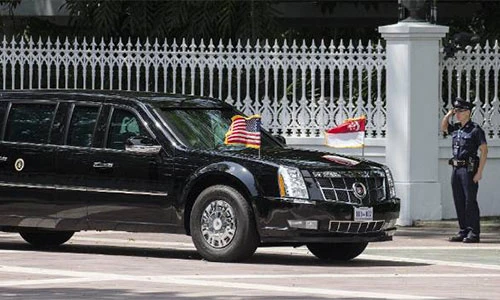 Cadillac One cùng Tổng thống Trump tới Singapore dự hội nghị Mỹ-Triều