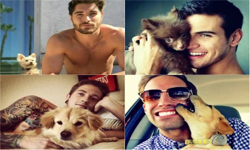 Loạt ảnh trai đẹp bên thú cưng làm chị em “đau tim“