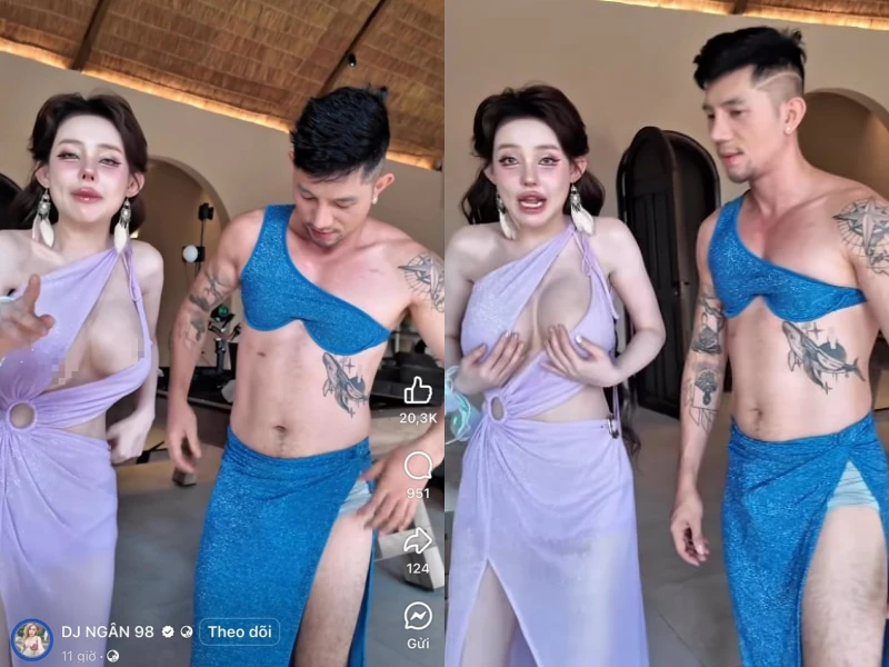 Làm content với bạn trai, Ngân 98 lộ khoảnh khắc nhạy cảm